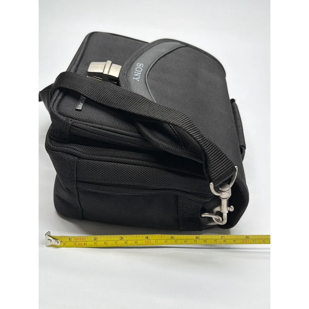 Sony Handycam Camera Bag Black Nylon Padded Shoulder Strap‎ Video Case Messenger